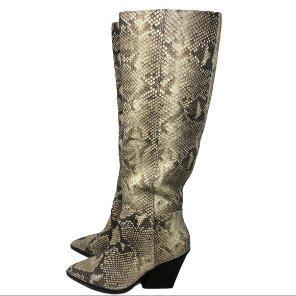 DOLCE VITA SNAKESKIN KNEE HIGH BOOTS - Picture 6 of 12